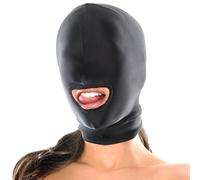 Pipedream Fetish Fantasy Spandex Open Mouth Hood, Black
