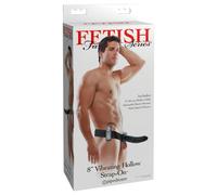Pipedream Fetish Strap-On 8 - strap-on, hollow vibrator (black)