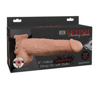 Pipedream Fetish Strap-On 9 - strap-on, hollow, squirting dildo (flesh-coloured)