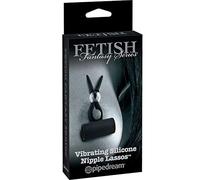 Pipedream Fetish Fantasy Series Limited Edition Vibrating Silicone Nipple Lassos Black One Size