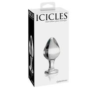 Icicles No. 25 - Clear Glass Tapered Anal Plug