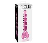 Pipedream Icicles No. 43 Hand Blown Glass Massager, Pink