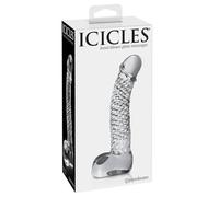 Pipedream Icicles No. 61 Glass Dong Massager, Clear