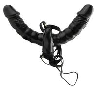 Pipedream - Strap-On Double Vibrator (Black) - Fetish