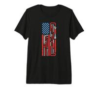Pipefitter USA Flag Patriotic Tool Professional Plumber Premium T-Shirt