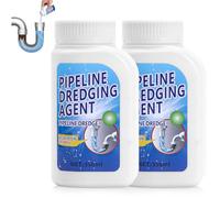 Pipeline Dredging Agent-Drain Clog Remover, 350ml Kitchen Unblocker,Powerful Pipe Unclogger Powerful Sink,Unclog Toilet Clog And Kitchen Sink Pipe Unblocker Powder (Pack of 2)