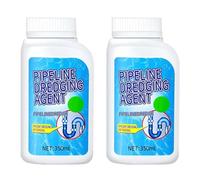 Pipeline Dredging Agent Powder, Delighteal Drain Cleaner, Powerful Pipe Dredging Agent for Kitchen and Toilet Pipelines, Strongly Dissolves Waste & Stains (350g, count, 2)