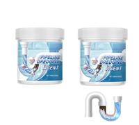 Pipeline Dredging Agent, Powerful Pipe Dredge Agent, Fast Unblocking Grease and Hair, Powerful Drain Unblocker for Kitchen and Toilet Pipe Lines. (2 Pcs)