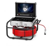 Pipeline Inspection Camera 30m 1080P with 9in Display, 17mm Camera Head, 8 Adjustable LED Lights, Video Playback for Sewer and Underground Inspection