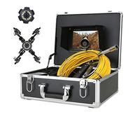 Pipeline Inspection Camera, Sewer Camera,20M/30M/40M/50M IP68 HD Sewer Inspection Camera 1000TVL Drain Sewer Pipeline Industrial Endoscope System 7inch Monitor with 12PCS LED Ligh(20m)
