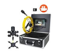 Pipeline Inspection Camera, Sewer Camera, 9 Inch Pipeline Inspection Camera Duct Inspection Camera Waterproof Industrial Pipeline Endoscope Video Inspection System AHD HD 1080P(F9PD-2C-50M)