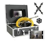 Pipeline Inspection Camera, Sewer Camera Pipe Inspection Equipment With Locator 7inch Monitor WiFi Wireless DVR 20M/30M/40M/50M Pipe Inspection Video Camera,IP68 HD 1000TVL With 12PCS LED Lights(40 m)