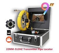 Pipeline Inspection Camera, Sewer Camera with 9 Inch DVR Monitor 22MM IP68 HD Pipe Inspection Camera 20/30/40/50M Sewer Pipe Inspection Video Camera with 512HZ Transmitter Pipe Locator(20m)