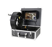 Pipeline Inspection Camera, Sewer Camera with 9Inch 1080P Screen 23MM Sewer Pipeline Camera IP68 Auto Self Leveling Camera 12PCS LED 512HZ Pipe Locator and DVR 16GB SD Card(50m)