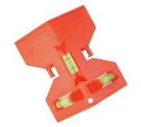 Pipeline Level Bubble Angle Protractor with Three Bubbles, Plastic Tube Angle Meter for Measuring Pipe and Hook Angles, Red