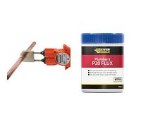 Pipemaster Professional Plumbing Tool & Everbuild P20 Plumbers Flux Soldering Paste, White, 140 g