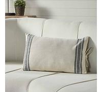 Piper Classics Market Place Gray Ticking Stripe Pillow Cover w/Grain Sack Cover, 16" x 26", Farmhouse Style Throw Pillow …