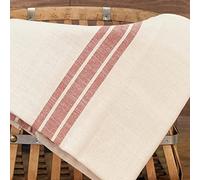 Piper Classics Market Place Red Grain Sack Stripe Bulk Yardage, One Yard, 36" x 110" Wide