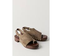 Piper Clogs by Jeffrey Campbell at Free People in Light Khaki Suede, Size: US 7.5 - female