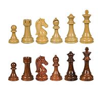 Piper High Polymer Weighted Chess Pieces with 3 Inch King and Extra Queens, Pieces Only, No Board