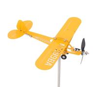 Piper J3 Cub Aircraft Weathervane, 3D Metal Aircraft Weathervane, Outdoor Roof, Wind Direction Indicator, Garden Decoration (Large)