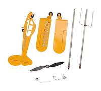 Piper J3 Cub Airplane Windmill, Metal Outdoor Windmill for Garden Yard Roof, Rust - Hand - Welded 3D Decor with Rotating Blades for Fence Pergola Barn (L)
