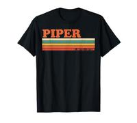 Piper Retro Personalized First Name Vintage Stripes T-Shirt