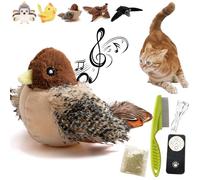 Piper Tomi Cat Toy, Pipertomi Cat Toy, Flapping Bird Cat Toy with Remote, Interactive Flapping Chirping Bird Cat Toy, Simulated Chirping Bird Cat Toy, Rechargeable, Touch Activated (1PC,Bird)