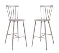 piper vintage white outdoor aluminium bar chairs in pair