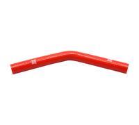Pipercross Silicone Hose - 45° Elbow, 16mm Bore, 4-Ply, 152mm Legs - Red Red