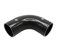 Pipercross Silicone Hose - 90° Elbow, 80mm Bore, 4-Ply, 152mm Legs - Black Black