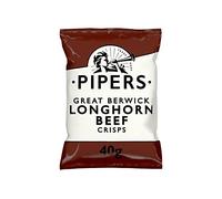 Pipers Crisps Pub Card | Berwick Longhorn Beef 8x40g | Gluten Free