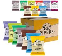 Pipers Crisps Tasting Selection 7 Flavour Variety Pack - Premium Hand-Cooked British Crisps, 7 Different Flavours, Great for Sharing & Snacking