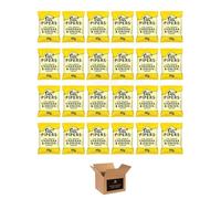 Pipers Flavoured Crisps Minibags - Hand Cooked British Potato Crisps | Vegetarian Gourmet Snack, Luxury Savoury Crisps for Lunchboxes (Pipers, Lye Cross Cheddar & Onion - 24pack x 40g)