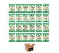 Pipers Flavoured Crisps Minibags - Hand Cooked British Potato Crisps | Vegetarian Gourmet Snack, Luxury Savoury Crisps for Lunchboxes - (Burrow Hill Cider Vinegar & Sea Salt - 24pack x 40g)