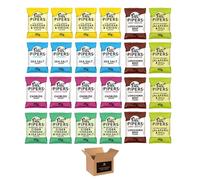 Pipers Flavoured Crisps Minibags - Hand Cooked British Potato Crisps | Vegetarian Gourmet Snack, Luxury Savoury Crisps for Lunchboxes (Pipers Mix Assorted - 24pack x 40g)