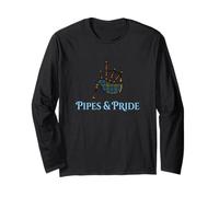 Pipes and Pride Scottish Heritage Highland Bagpiper Long Sleeve T-Shirt