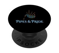Pipes And Pride Scottish Heritage Highland Bagpiper PopSockets Adhesive PopGrip
