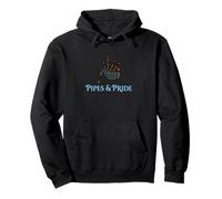 Pipes And Pride Scottish Heritage Highland Bagpiper Pullover Hoodie