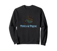 Pipes And Pride Scottish Heritage Highland Bagpiper Sweatshirt