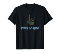 Pipes and Pride Scottish Heritage Highland Bagpiper T-Shirt