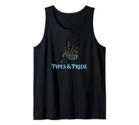 Pipes and Pride Scottish Heritage Highland Bagpiper Tank Top