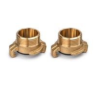 PipeSan - Geka 1 brass quick connection - Pack of 2 | G1 male thread | Gardena compatible | Solid brass
