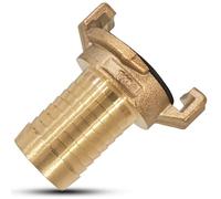 PipeSan Geka System Brass Quick Coupling 1 Inch Nozzle - Threaded Hose Connection | Brass Garden Tap Connector PN16, Full Flow, Drinking Water Safe
