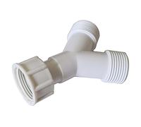 Pipestation Double Appliance Washing Machine Y Connector | BSP 3/4” | Tap Manifold Splitter | Twin Hose Washing Machine Pipe Connector | Twin Appliance Water Feed Splitter | Double Hose Y Connection