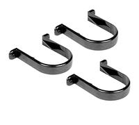 Pipestation Downpipe Clips Pack of 3 Brackets Fixing for 68mm Black Downpipe Rainwater Spout Gutter (Black) Pack of 3