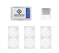 Pipestation® Glueless Bike Tube Puncture Repair Kit (6 Patch Pack) | Self Adhesive Glue Patch For Electric Bike Road Mountain Bicycle | Puncture Repair Kit Bike Tyre | Six Patches + Metal Scuffer