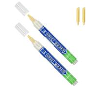 Pipestation Grout Pen White (2 Pack) - White Grout Reviver Marker Pen for Restoring Tiles in Bathrooms, Kitchens, Floors | Grouting Marker Pens for Reviving Tile | Grouting Tile Paint Whitener Markers