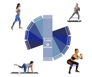 Pipestation Resistance Bands Set 5 Pack 5-30lbs (2.27-13.6kgs) - Exercise Bands for Women - Mini Loop Pilates Band for Gym Workout & Physio Stretching - Natural Rubber Booty Bands for Hip Thigh Glute