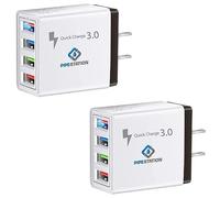 Pipestation UK to USA Plug Adapter with 4 USB Ports | UK to US Plug Adaptor + 4 USB Ports for Fast Charging | American Compact Portable Universal Travel Adapter - USA, Mexico, Canada, Caribbean, Japan